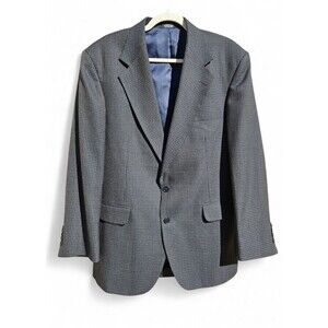 Haggar Clothing Co Knit Houndstooth Sport Coat Men's Size 42R Multi Color EUC